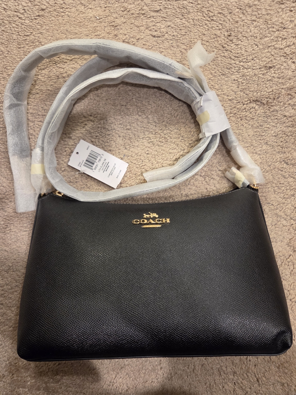 Coach Clara Black Leather Crossbody Bag